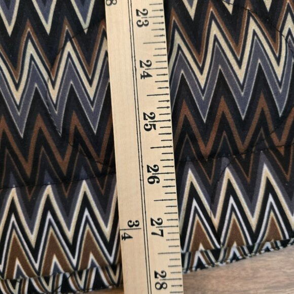 Flora Ashley Womens Chevron Quilted Coat Button Long Sleeves Multicolor Medium - Picture 14 of 15